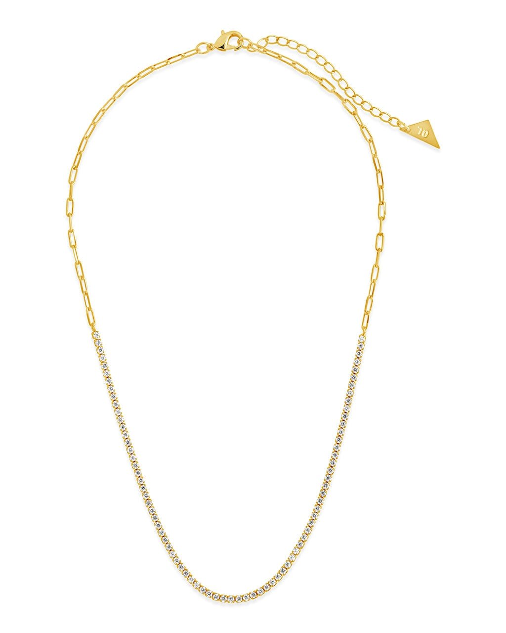 Dani Chain & CZ Tennis Necklace - view 3