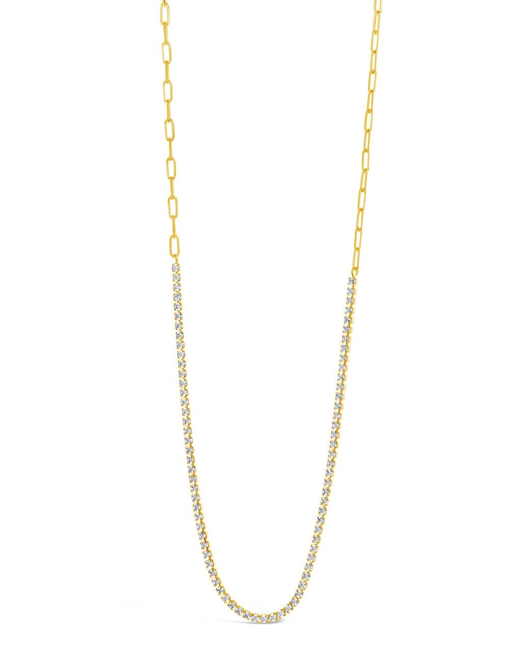Dani Chain & CZ Tennis Necklace - view 4