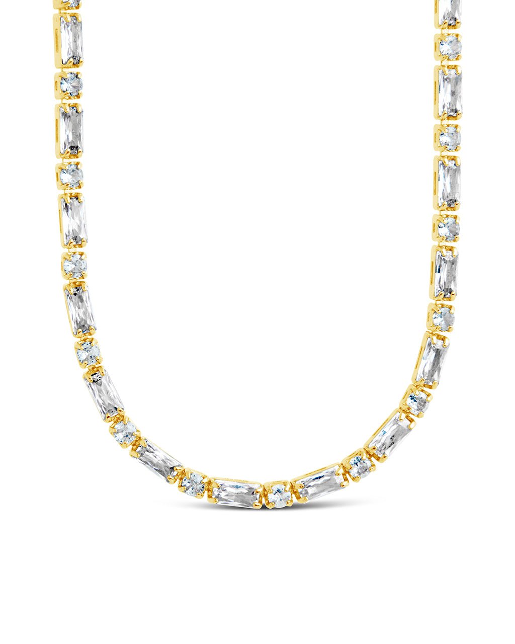 Georgia CZ Tennis Necklace in Gold
