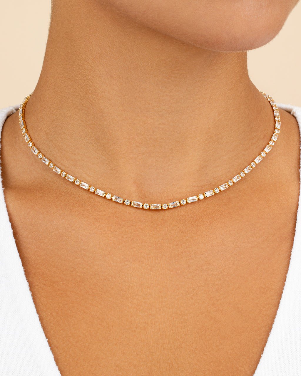 Georgia CZ Tennis Necklace - view 3