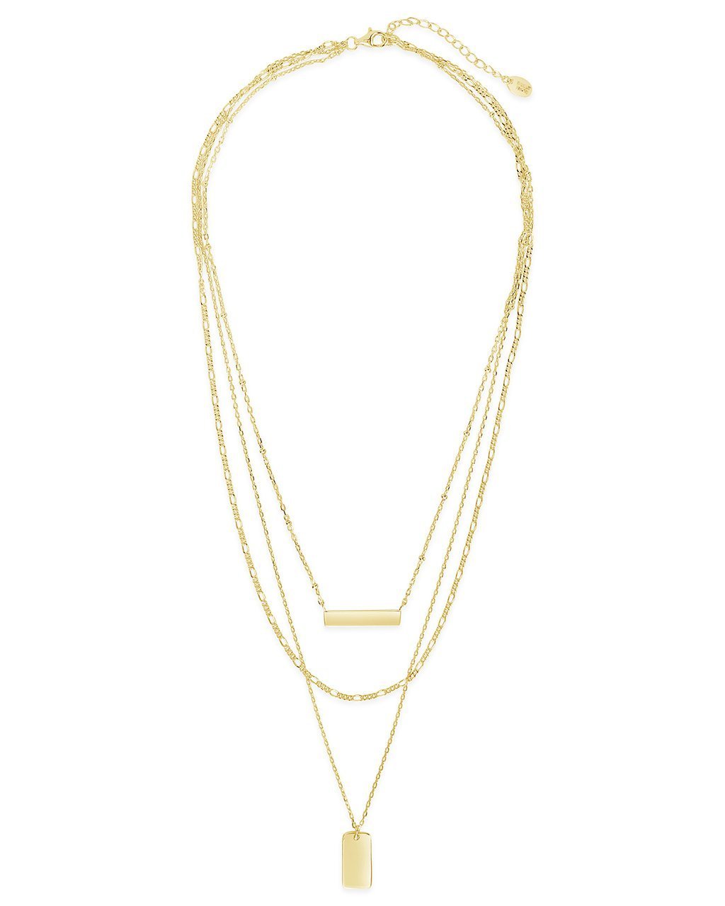 Triple Layered Bar Necklace - view 6
