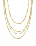Multi Chain Layered Necklace in Gold