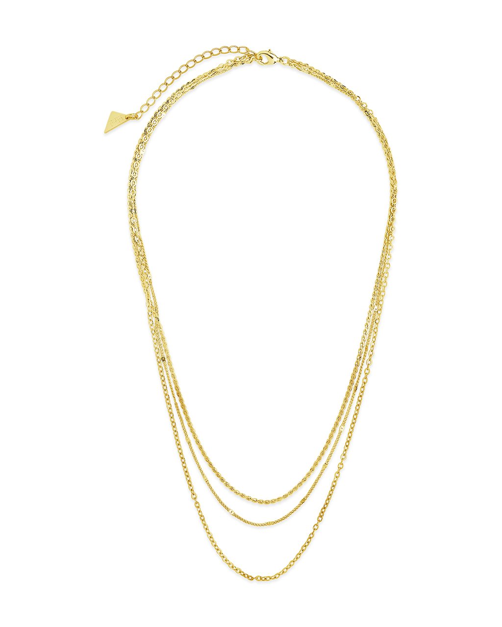Dainty Three Layer Chain Necklace - view 6