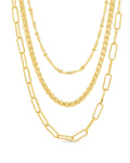Parisa Layered Chain Necklace in Gold