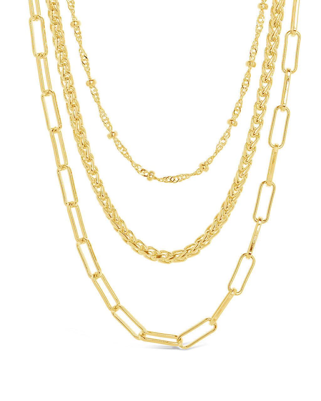 Parisa Layered Chain Necklace in Gold