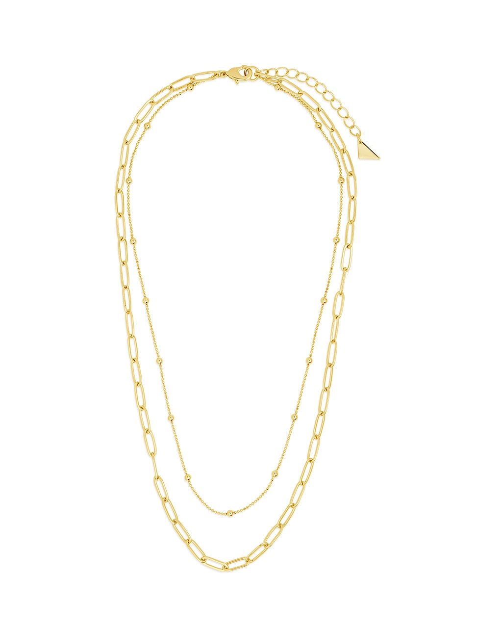 Leah Beaded & Paperclip Layered Chain Necklace - view 6