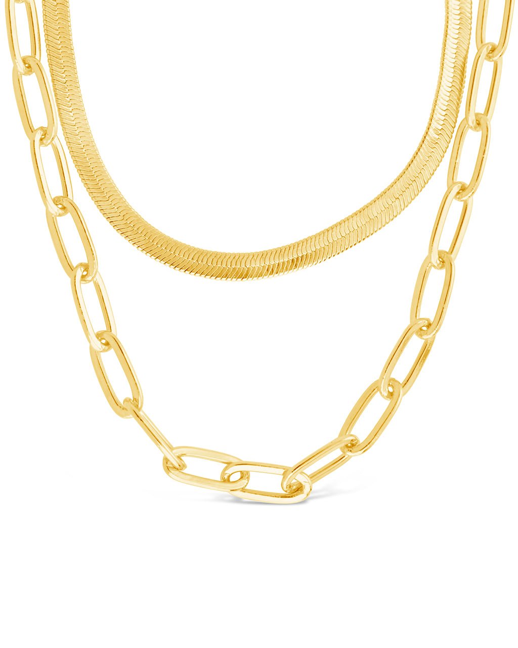 Brinley Layered Chain Necklace in Gold