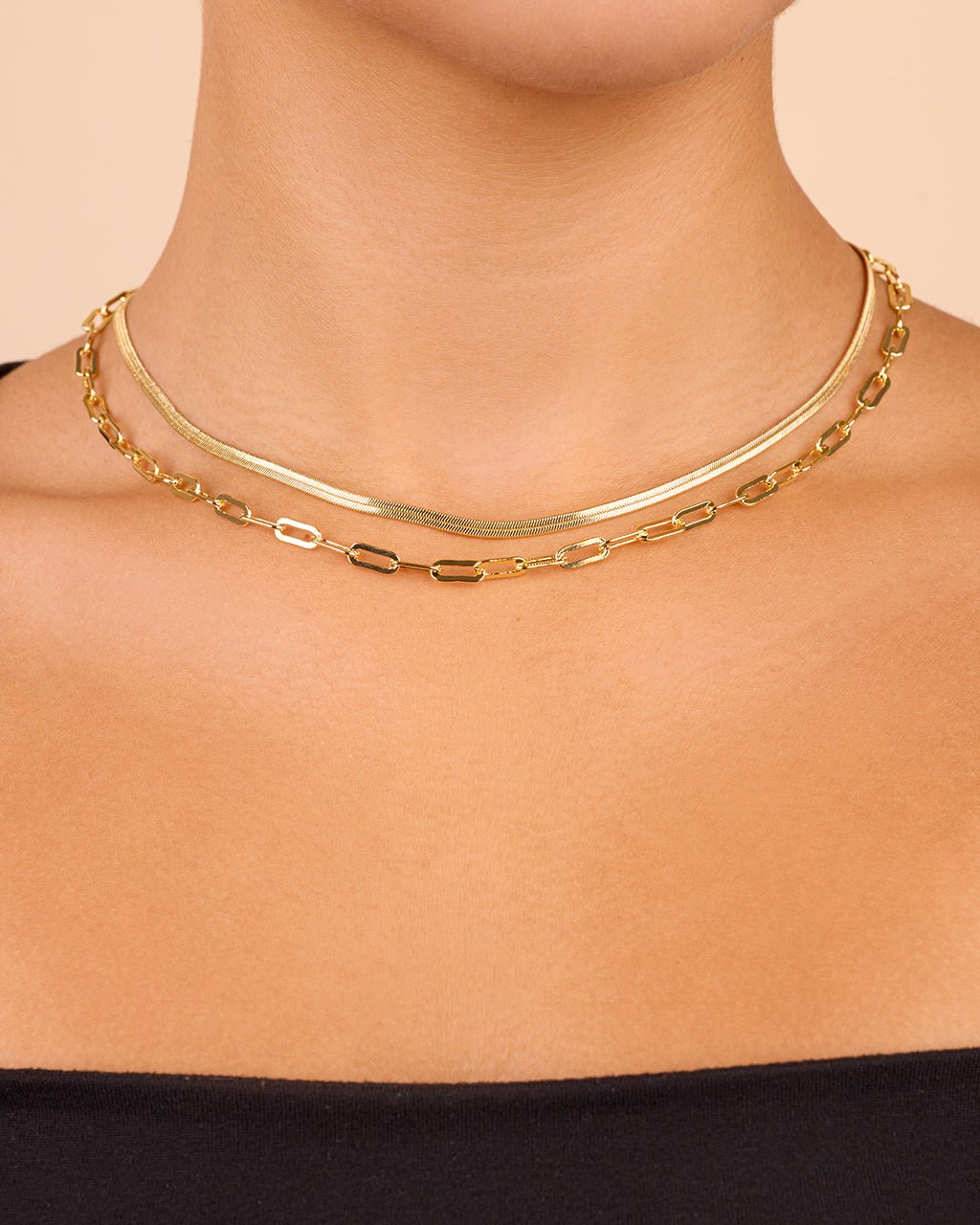 Brinley Layered Chain Necklace - view 3