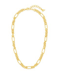 Fianna Mixed Chain Link Necklace in Gold