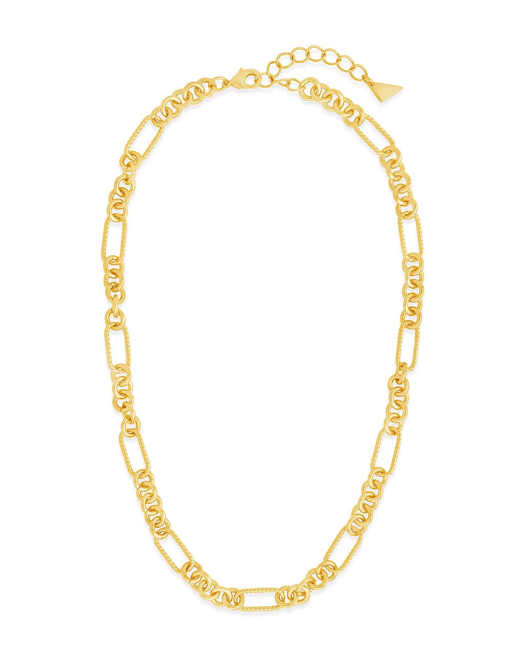 Fianna Mixed Chain Link Necklace in Gold