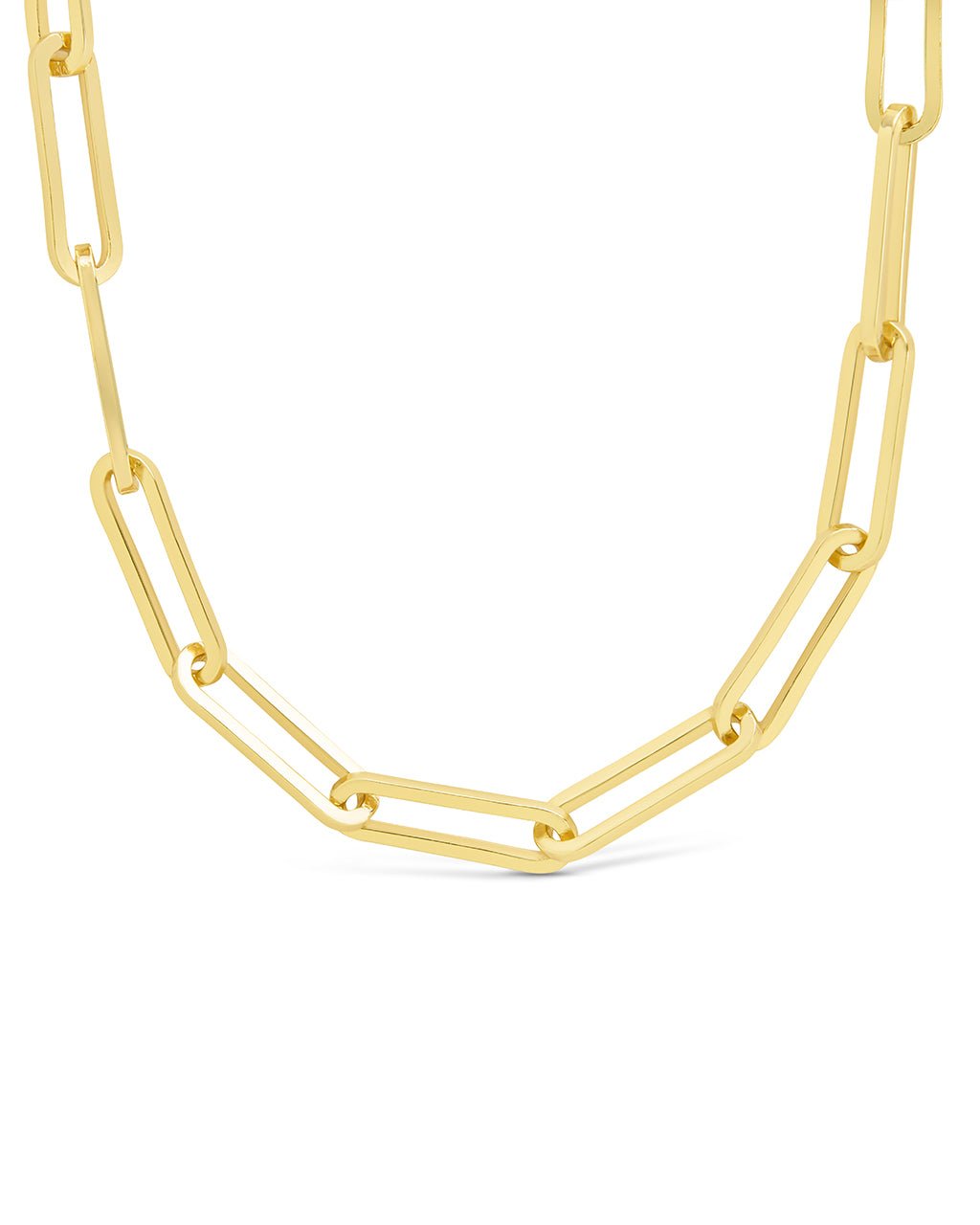 Paperclip Chain Necklace in Gold