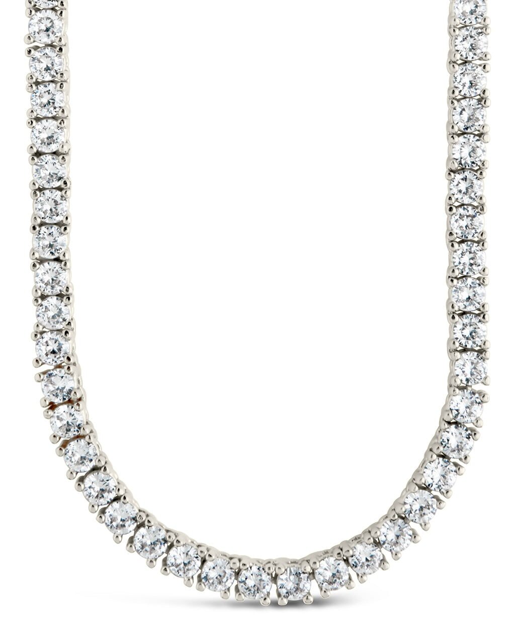 Cecil CZ Tennis Necklace in Silver