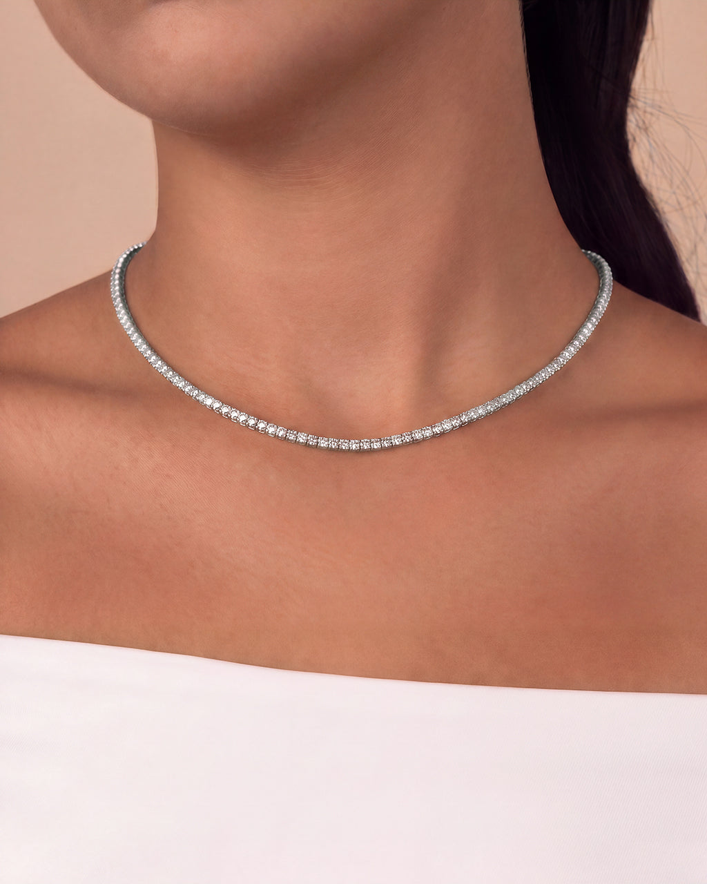 Cecil CZ Tennis Necklace - view 10