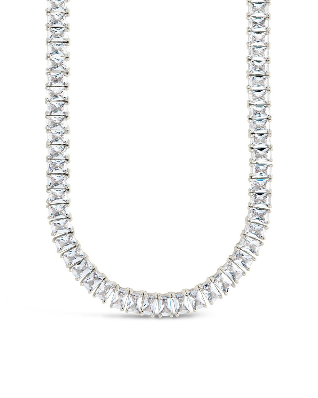 Marisol CZ Tennis Necklace in Silver