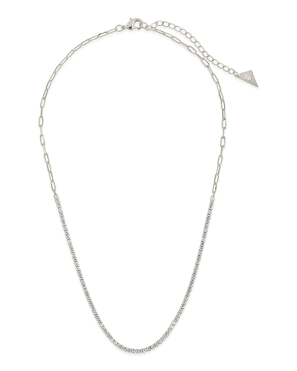 Dani Chain & CZ Tennis Necklace - view 7