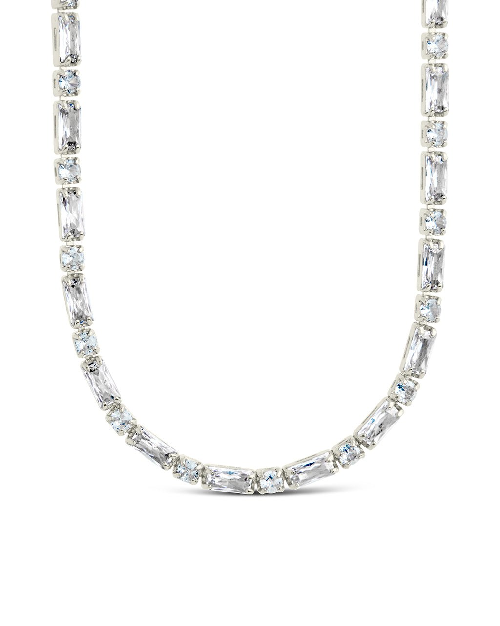 Georgia CZ Tennis Necklace in Silver