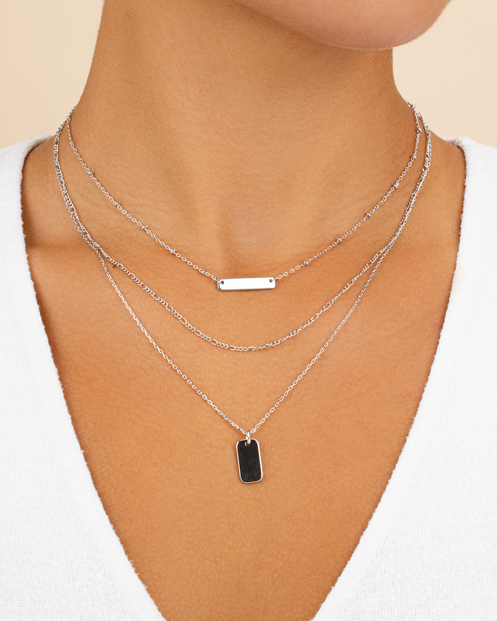 Triple Layered Bar Necklace - view 3