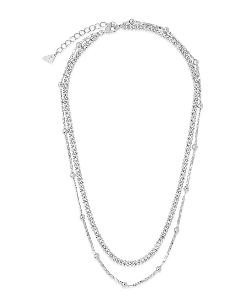 Layered Beaded Chain Necklace - view 5