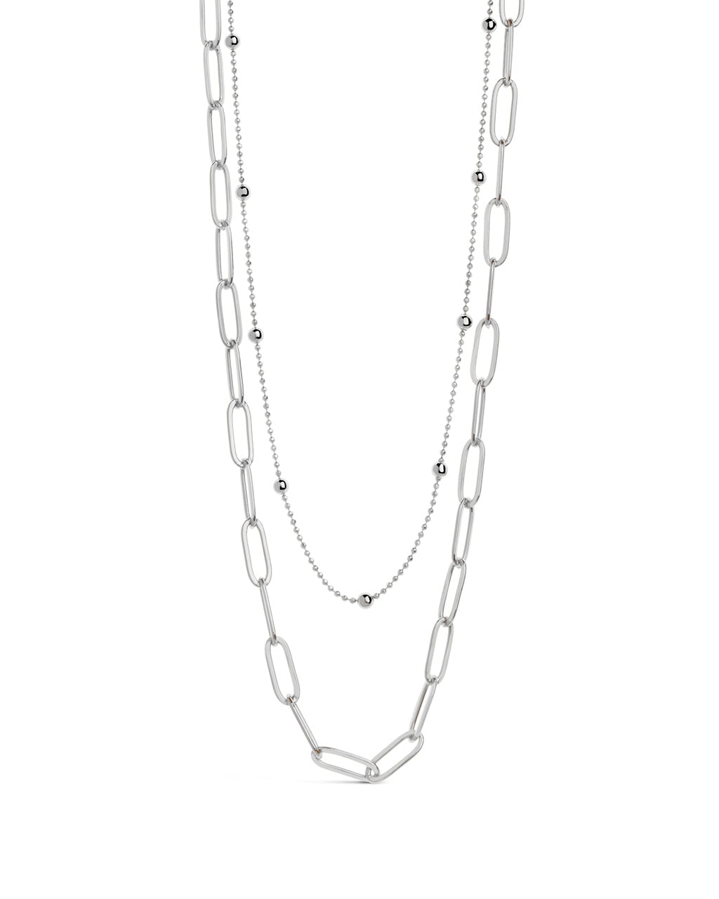 Leah Beaded & Paperclip Layered Chain Necklace - view 8