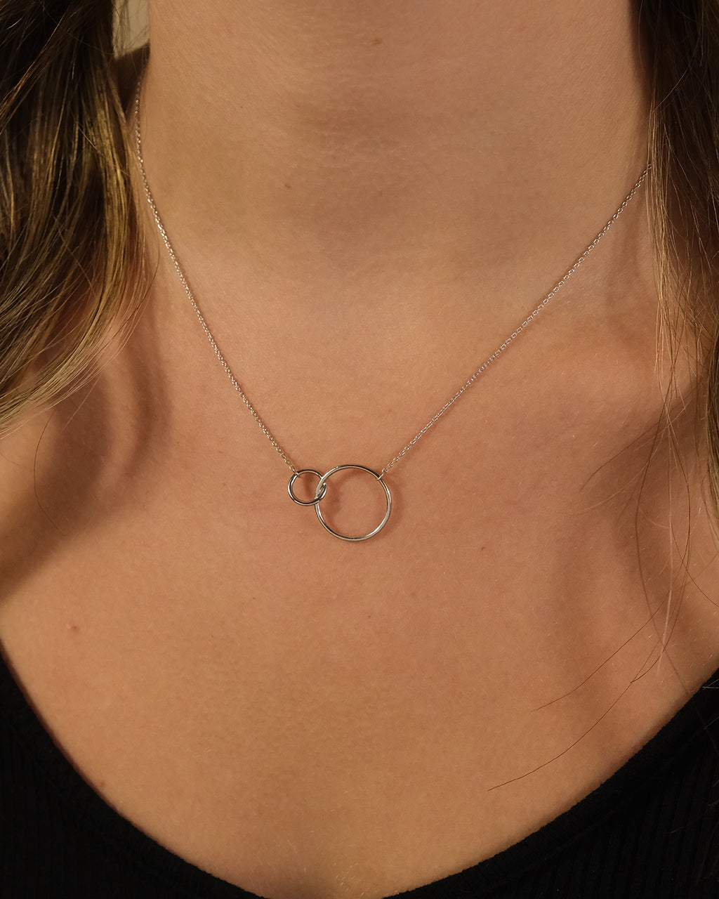 Interlocking Open Circle Pendant - view 2