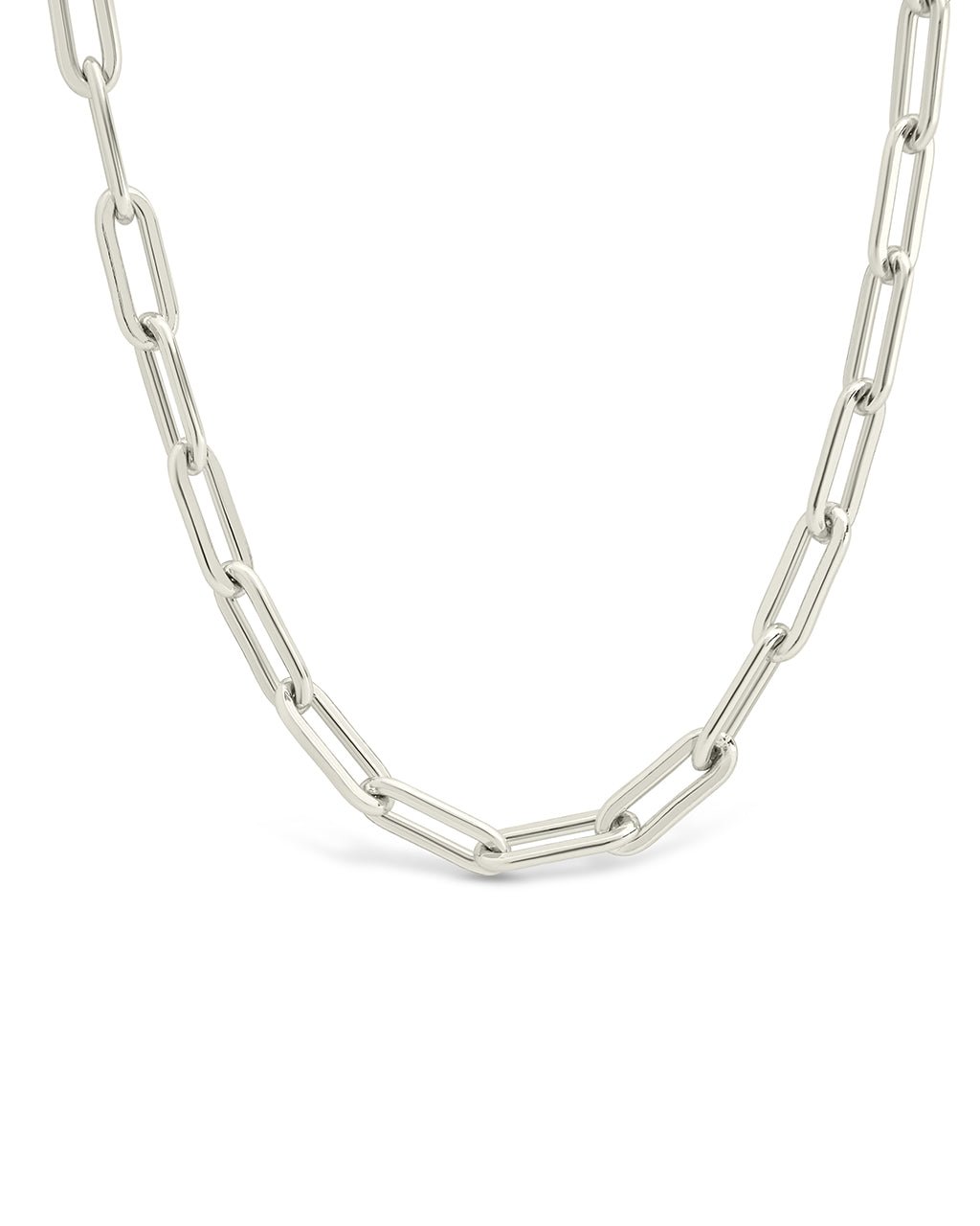 Paperclip Chain Necklace in Silver