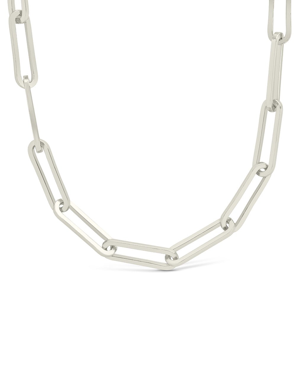 Paperclip Chain Necklace in Silver
