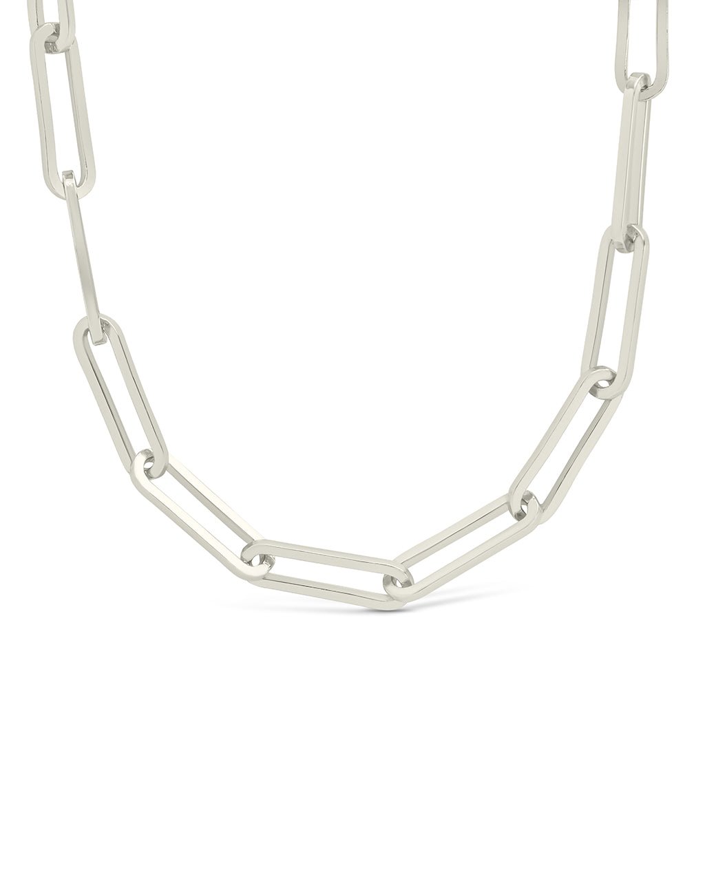 Paperclip Chain Necklace in Silver