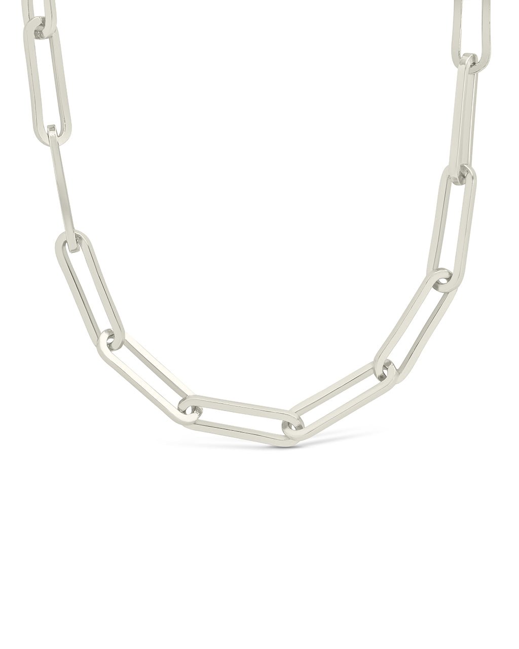 Paperclip Chain Necklace in Silver