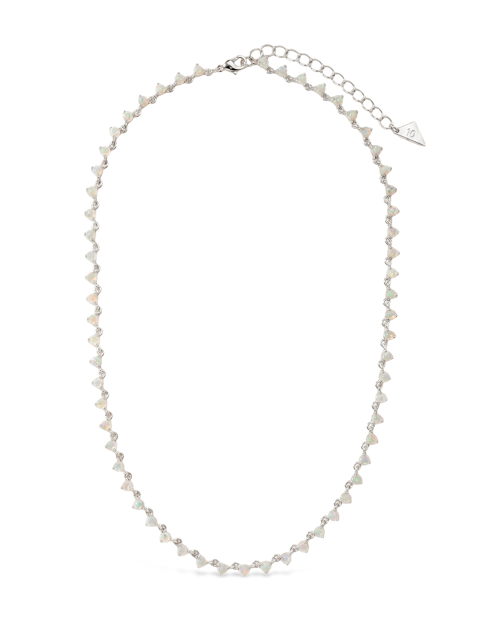 Brigid Staggered Opal Tennis Necklace - view 8