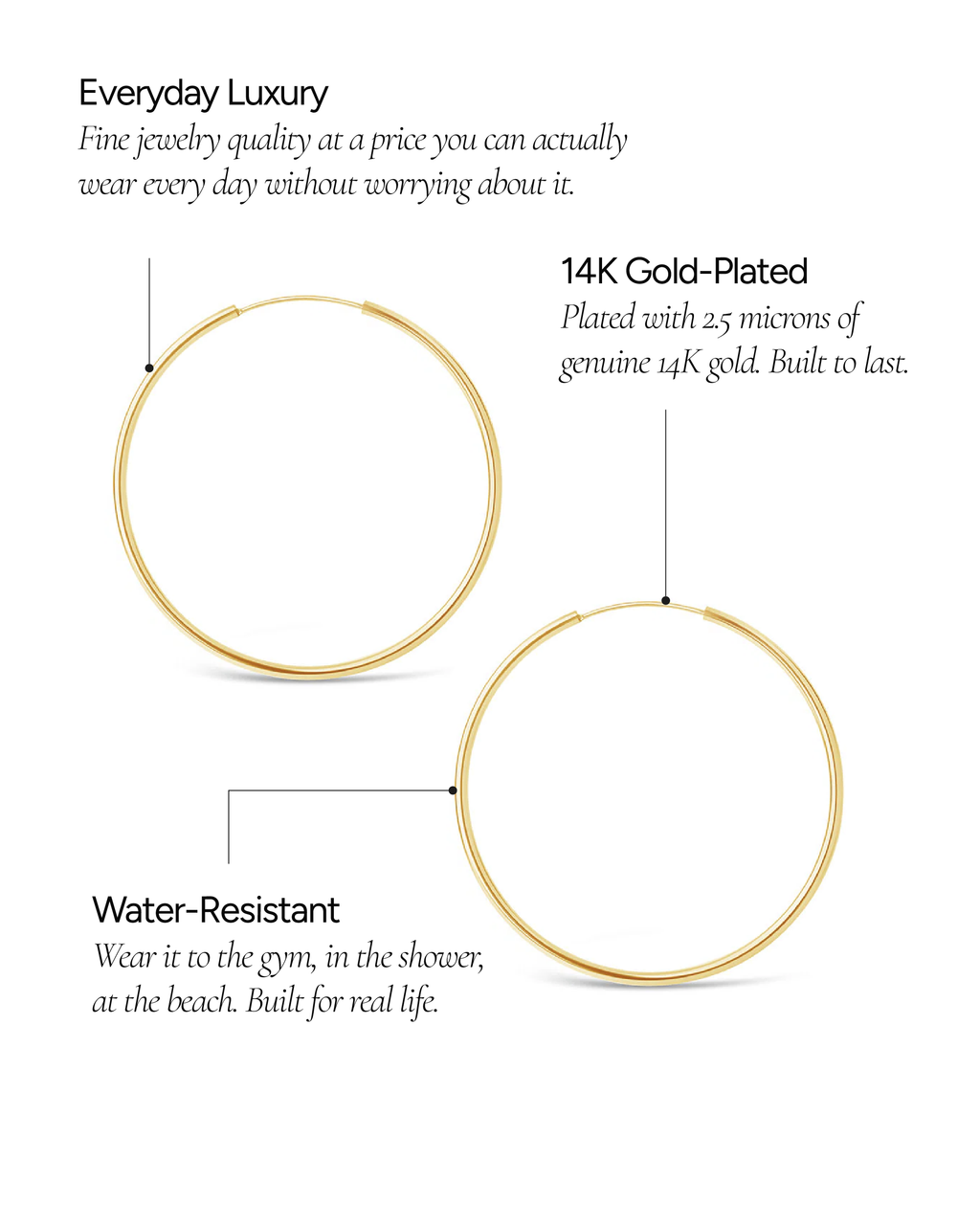 2.7" Infinity Hoop Earrings - view 4