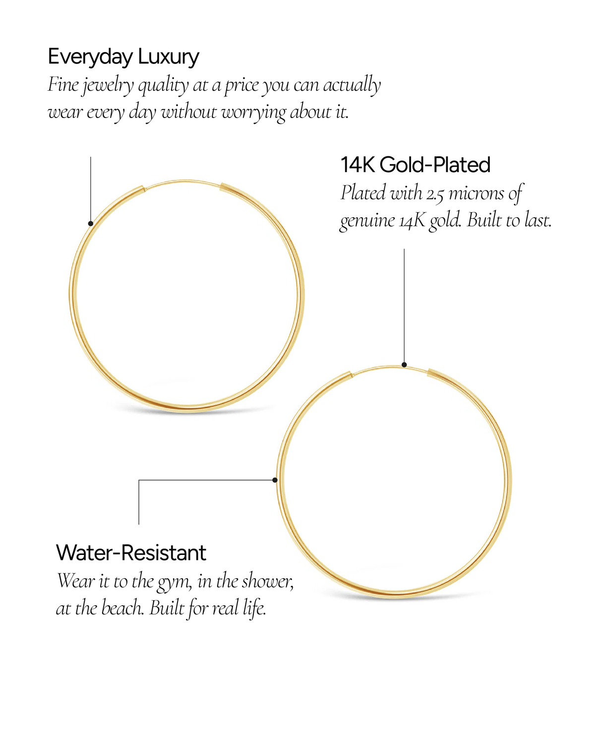 2.7" Infinity Hoop Earrings - view 4