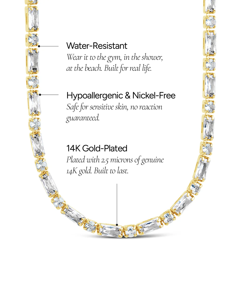Georgia CZ Tennis Necklace - view 4