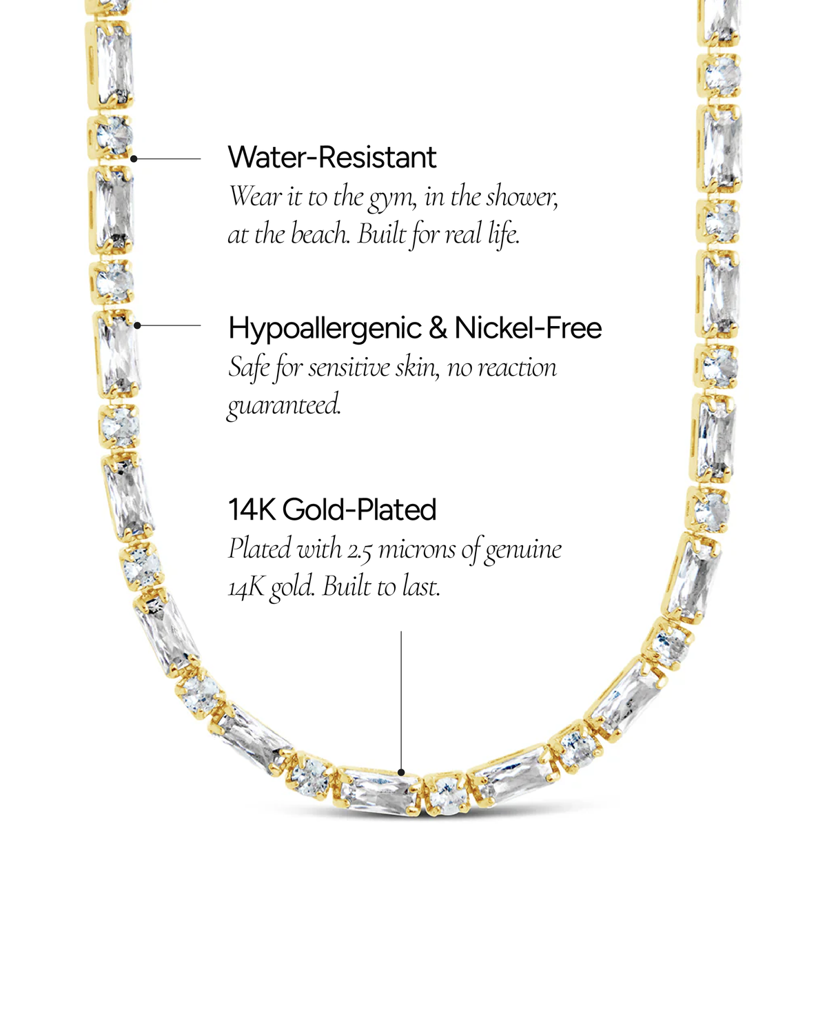Georgia CZ Tennis Necklace - view 4
