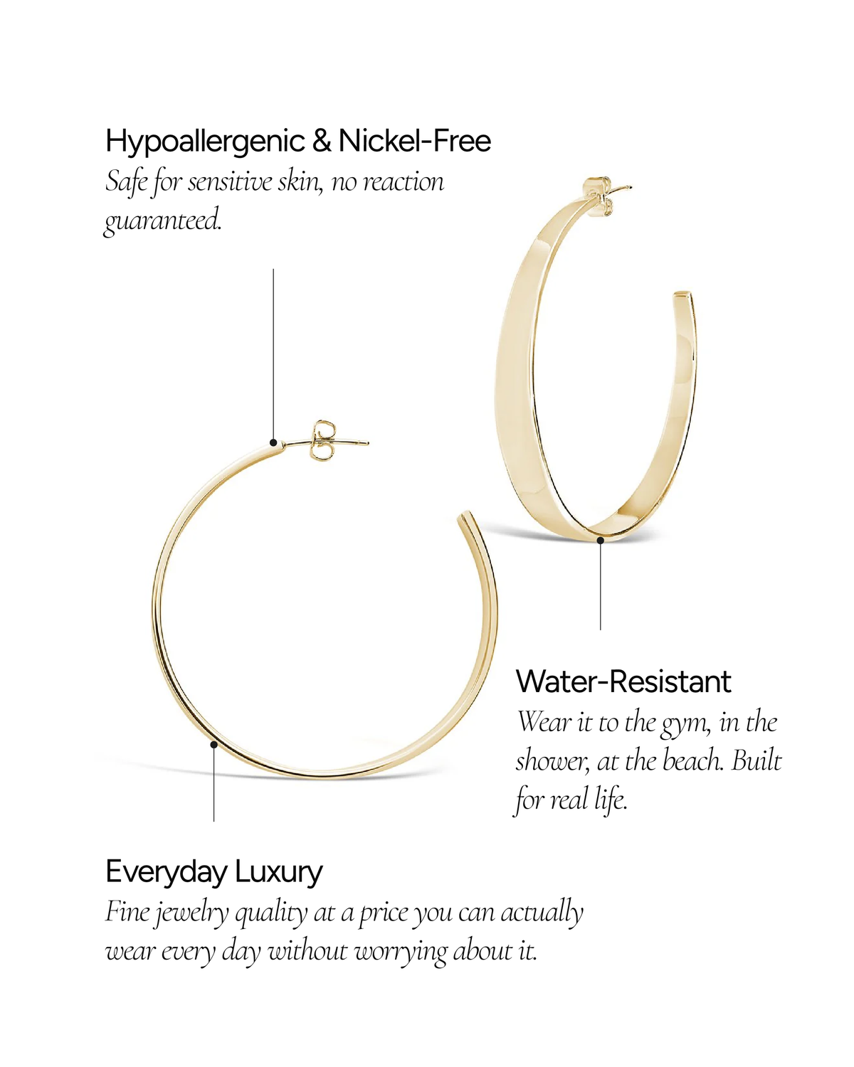 Graduating Hoop Earrings - view 5