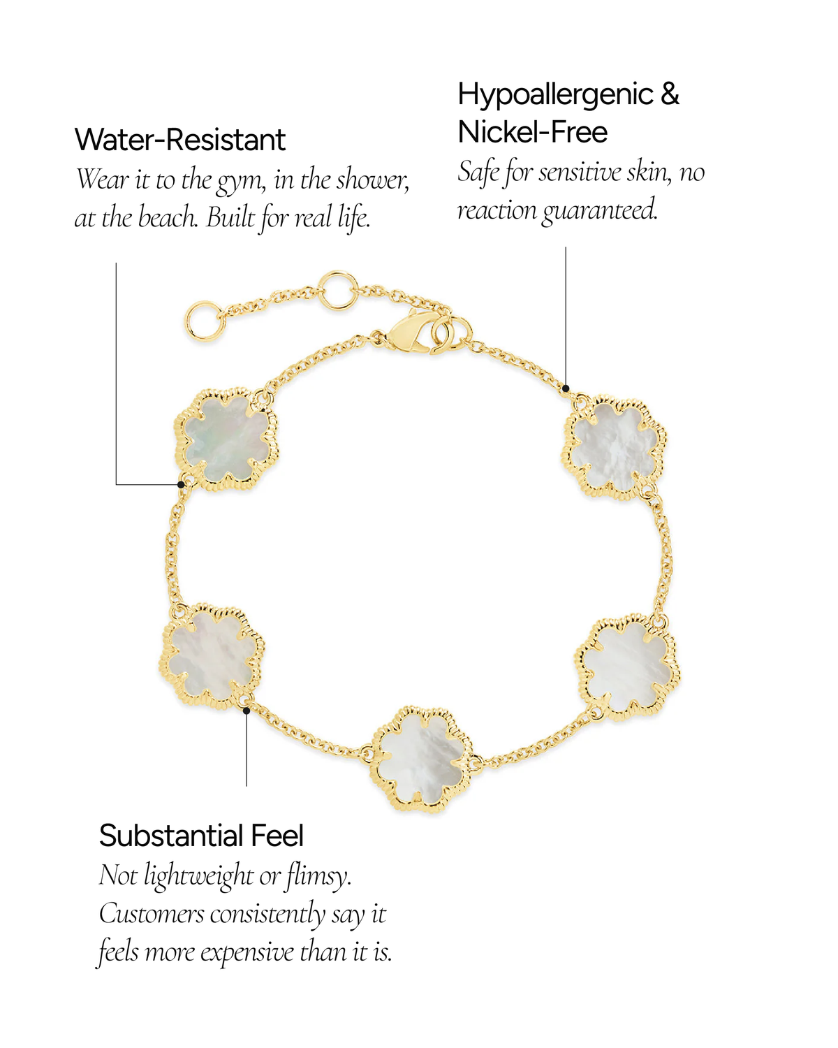 Rose Petal Station Bracelet - view 5