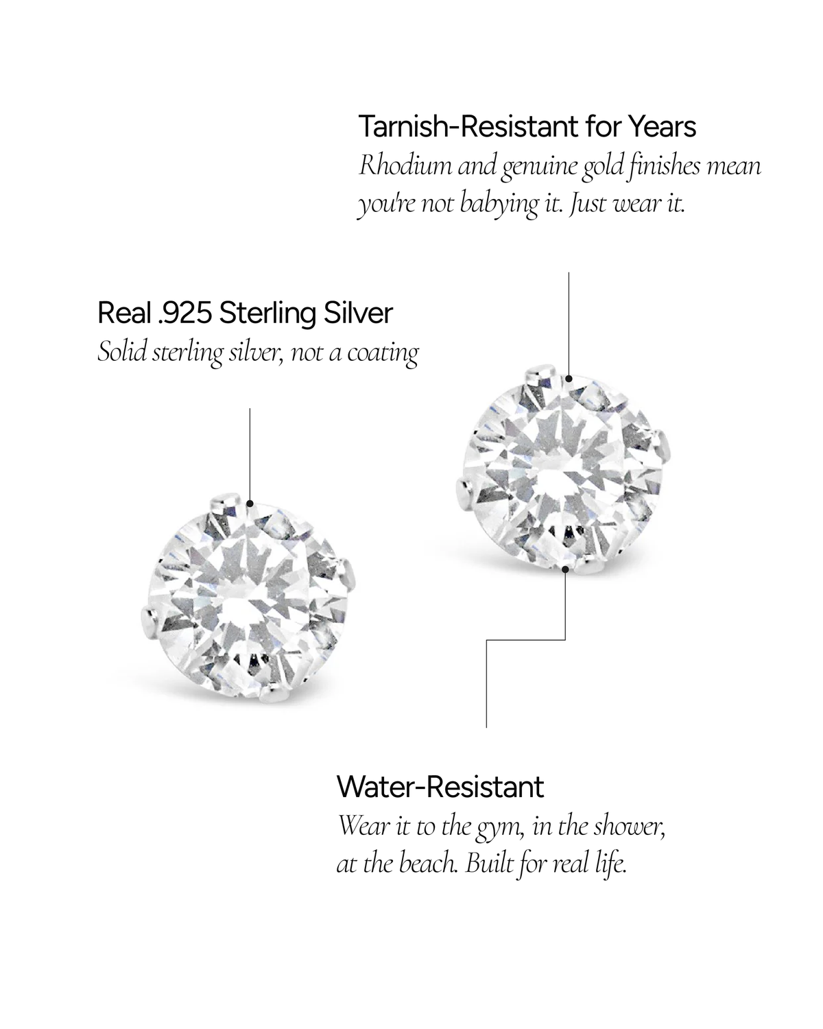 5mm CZ Stud Earrings - view 5