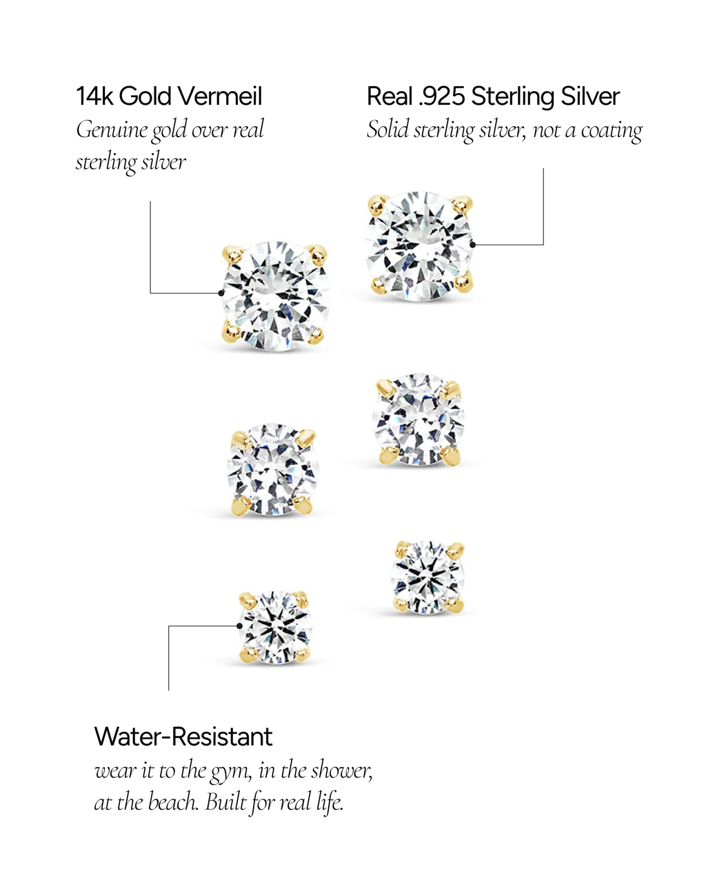 CZ Stud Earring Set - view 5