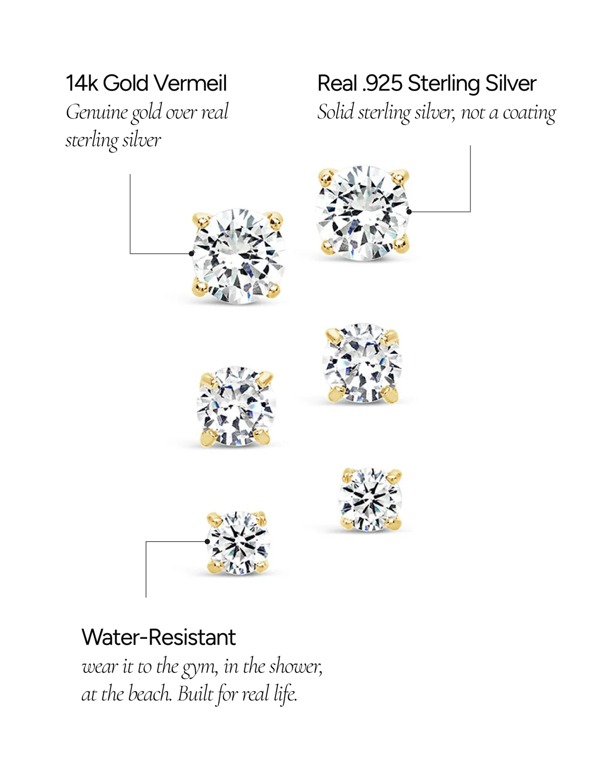 CZ Stud Earring Set - view 5