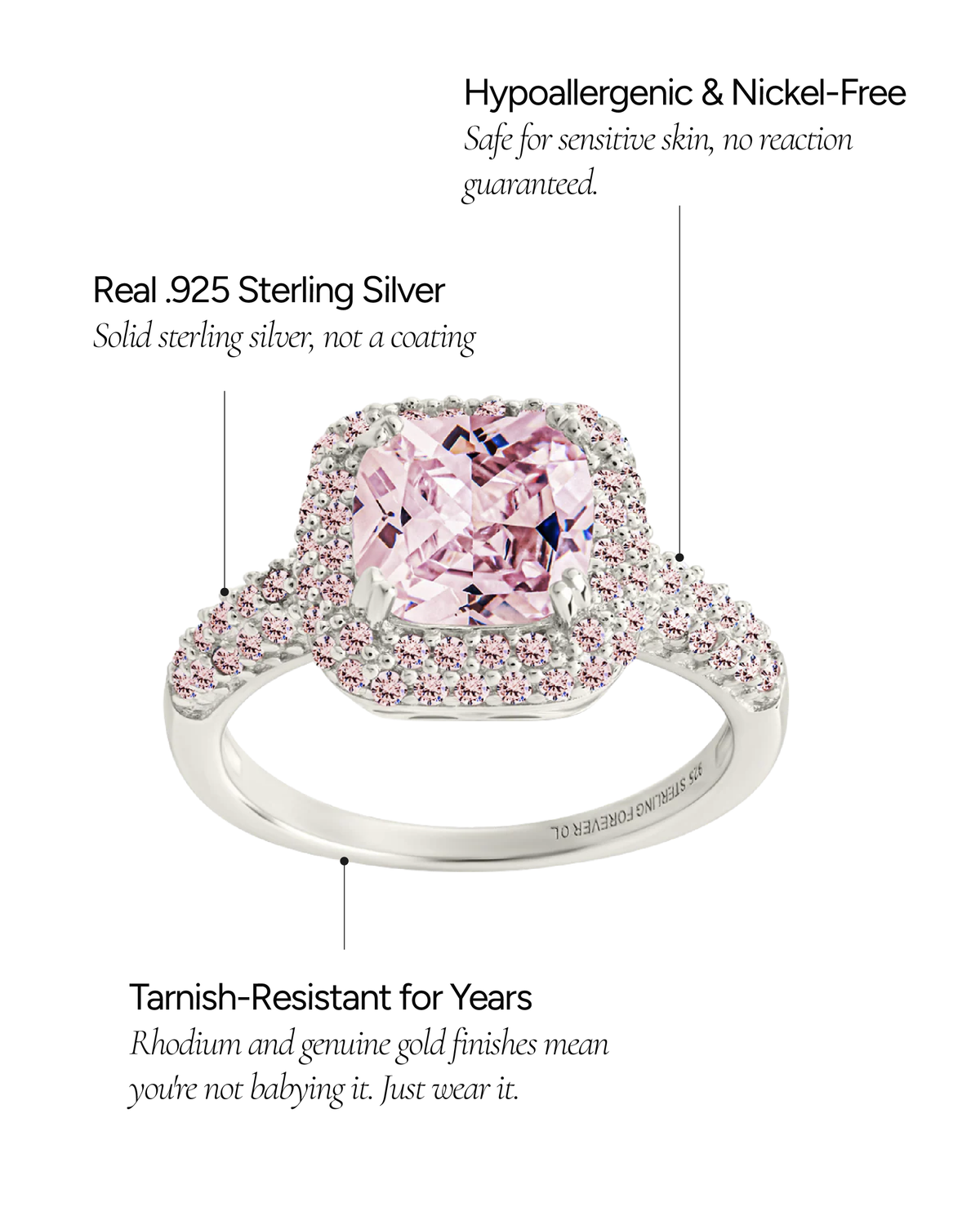 Pink CZ Legacy Ring - view 5