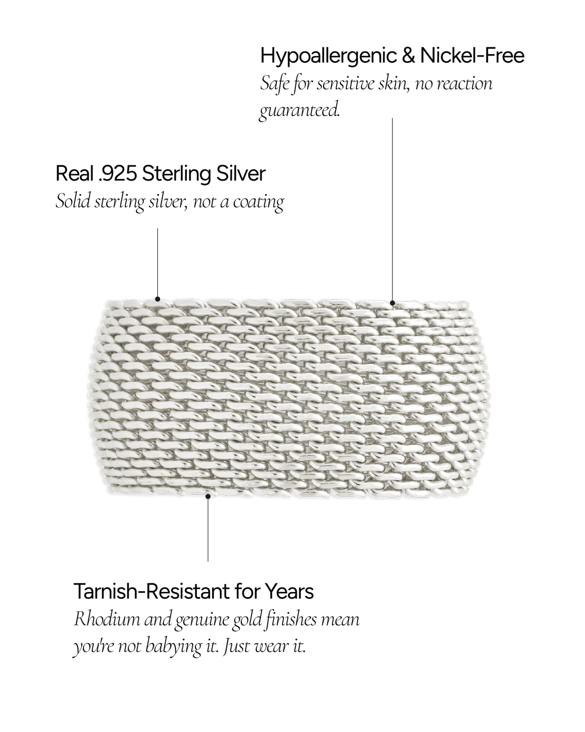 Wide Mesh Ring - view 6