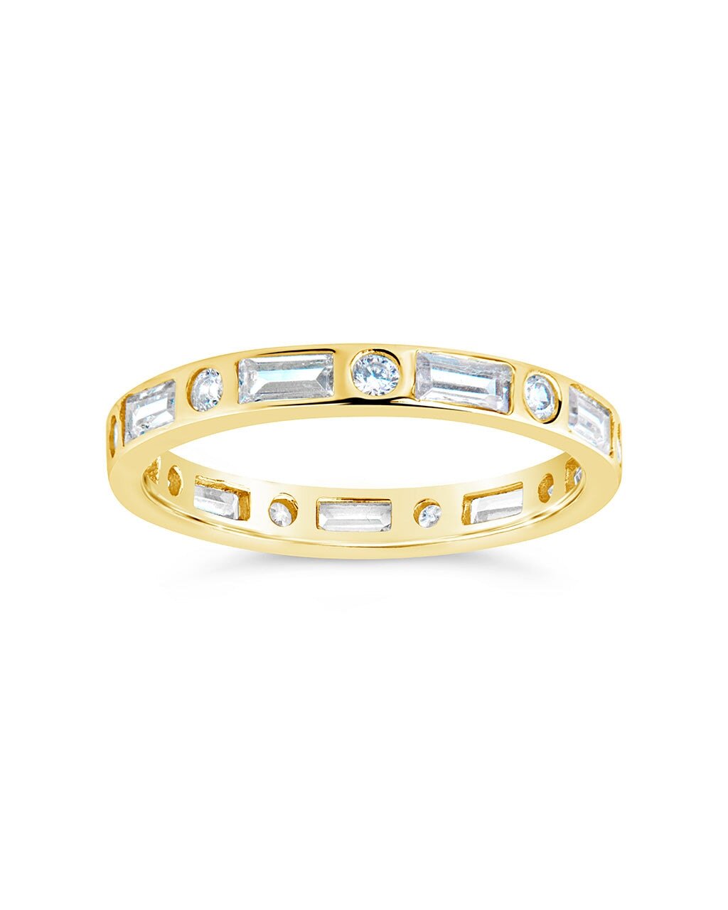 Ethel CZ Band Ring in Gold