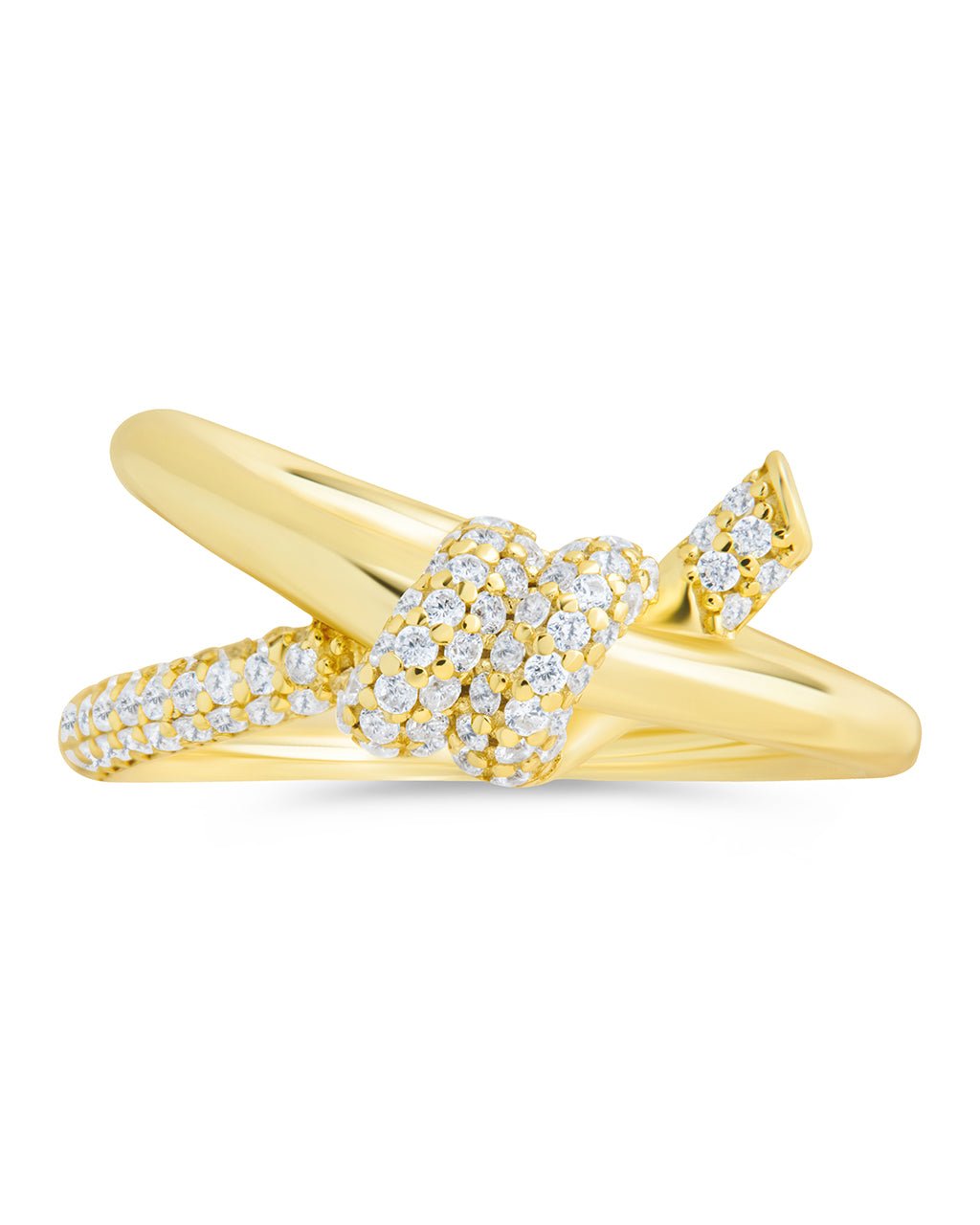 Irene CZ Twisted Ring in Gold