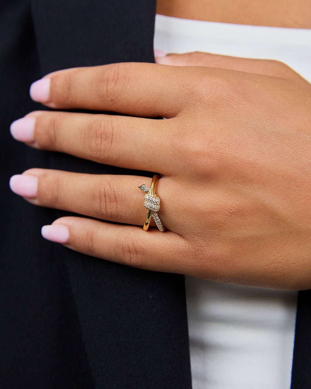 Irene CZ Twisted Ring - view 3