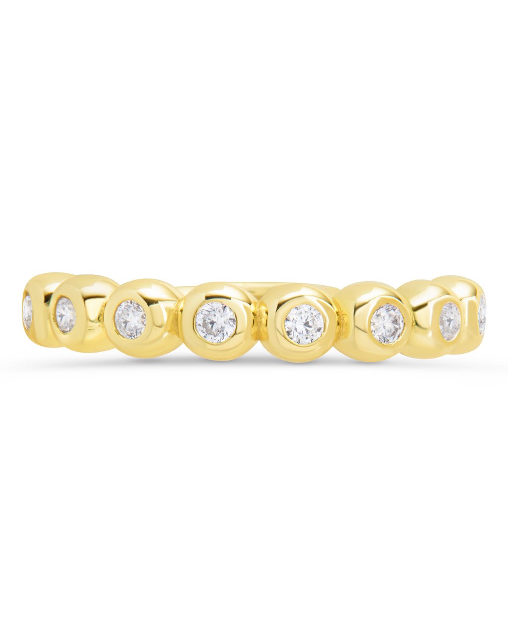 Trisha CZ Bezel Ring in Gold