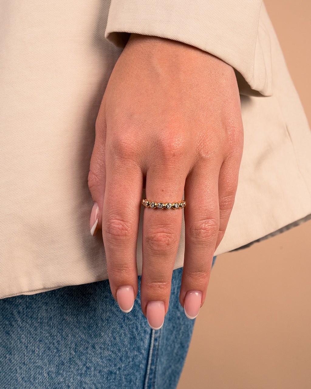 Trisha CZ Bezel Ring - view 3