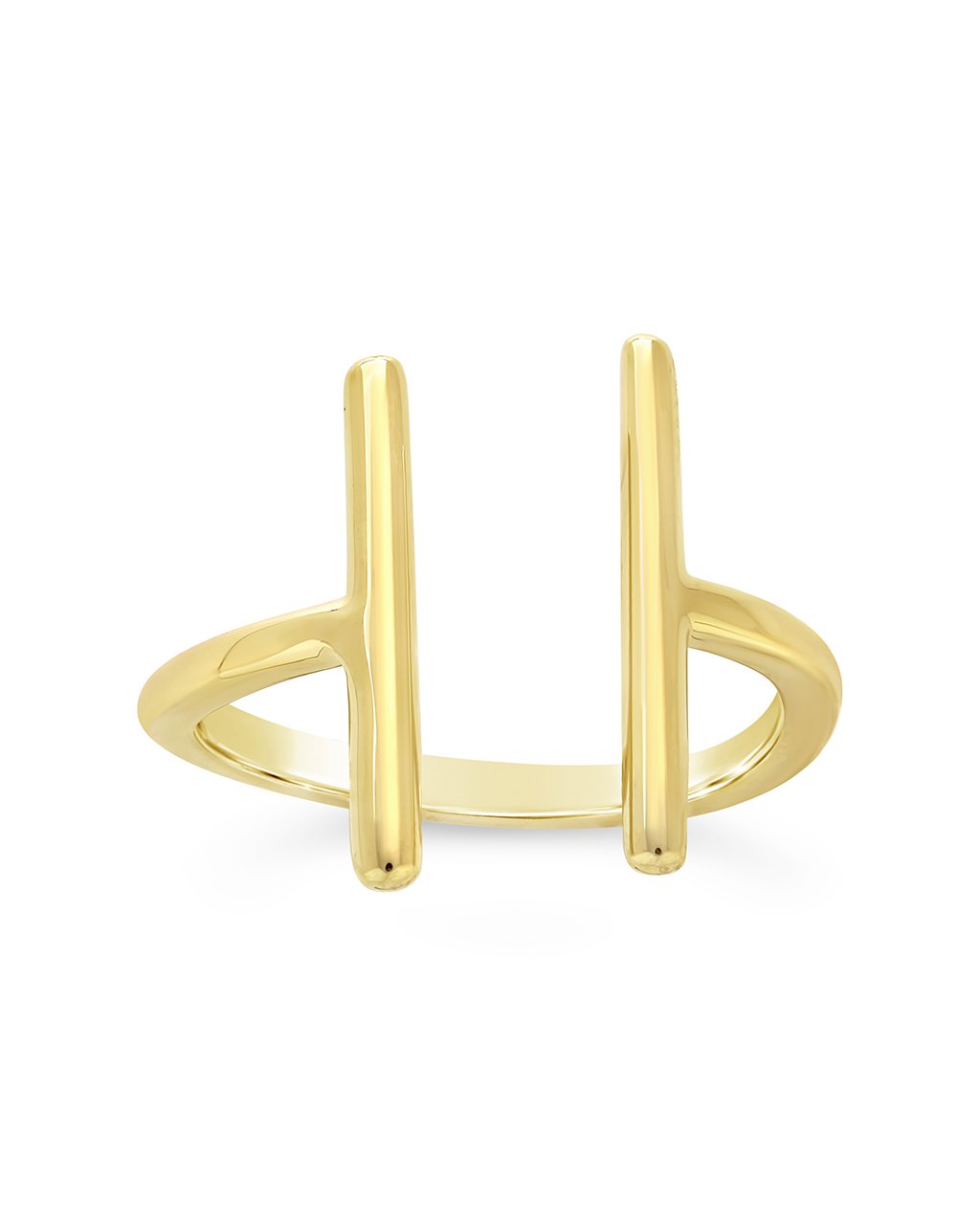 Parallel Bar Ring in Gold