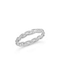 Braided Twist Band in Silver