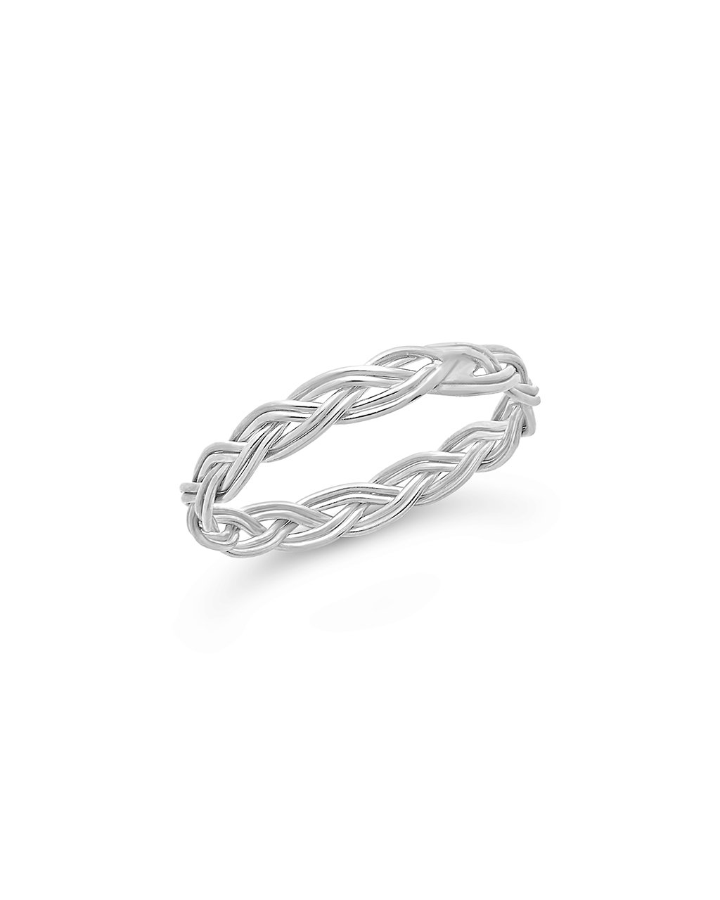 Braided Twist Band in Silver