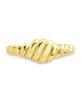 Paula Ribbed Ring in Gold