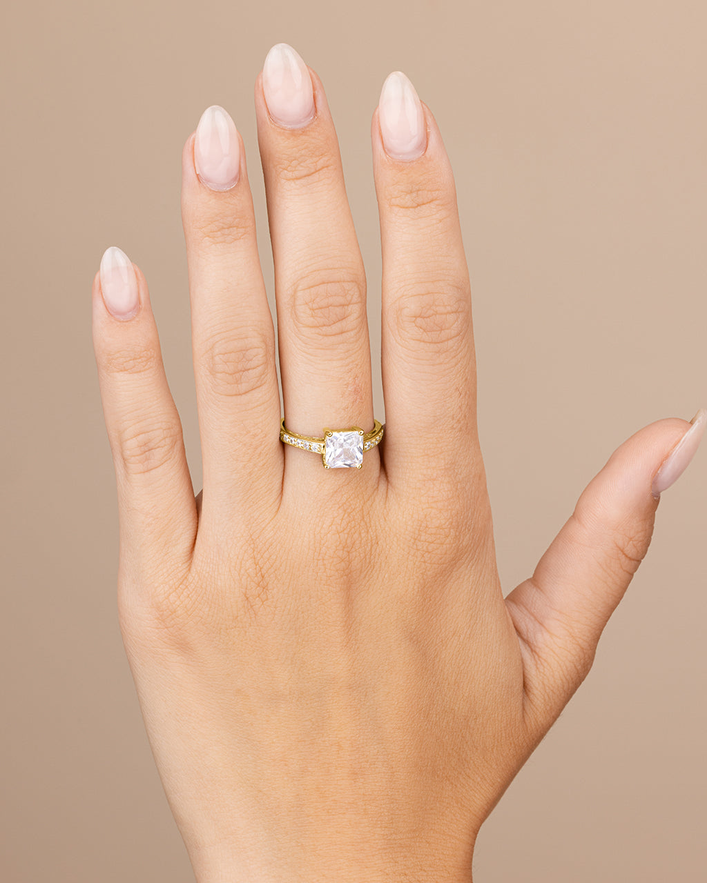 Princess Cut CZ Promise Ring - view 8